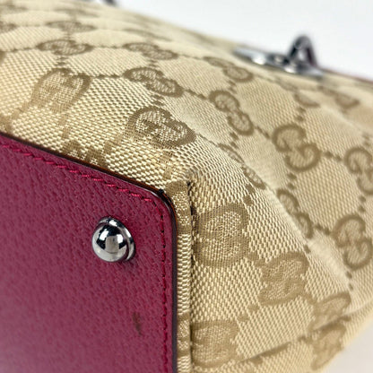 Gucci GG Pattern Tote Canvas Beige Bordeaux — view 3