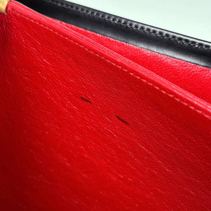 Celine Logo Shoulder Bag Leather Black — view 8