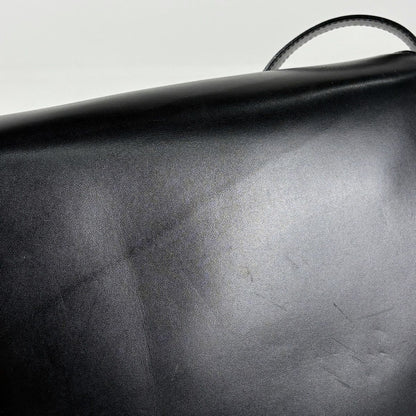 Celine Logo Shoulder Bag Leather Black — view 4