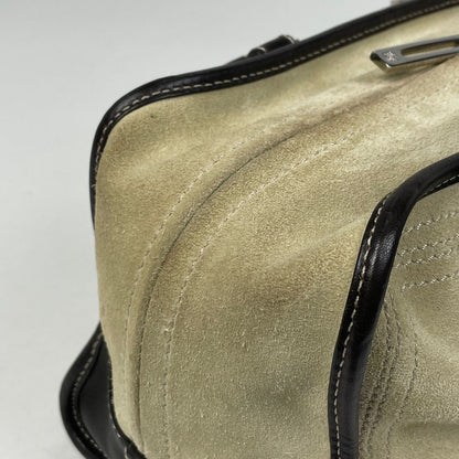 Loewe Amazona 28 Anagram Handbag Suede Beige Brown — view 5