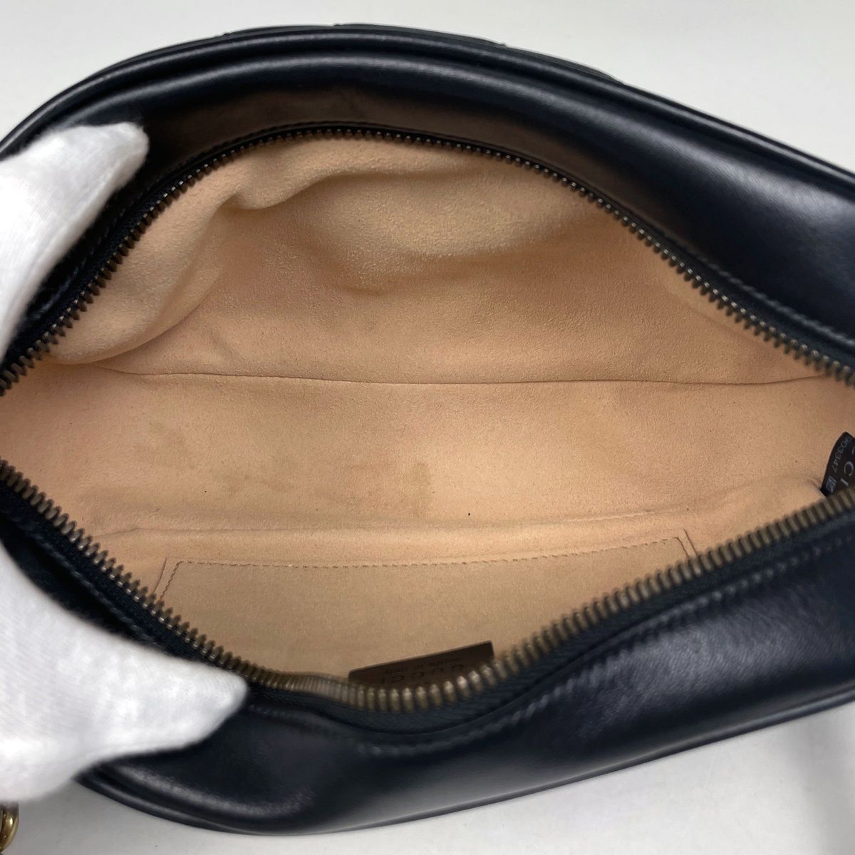 Gucci GG Marmont Chain Shoulder Bag Leather Black — view 7