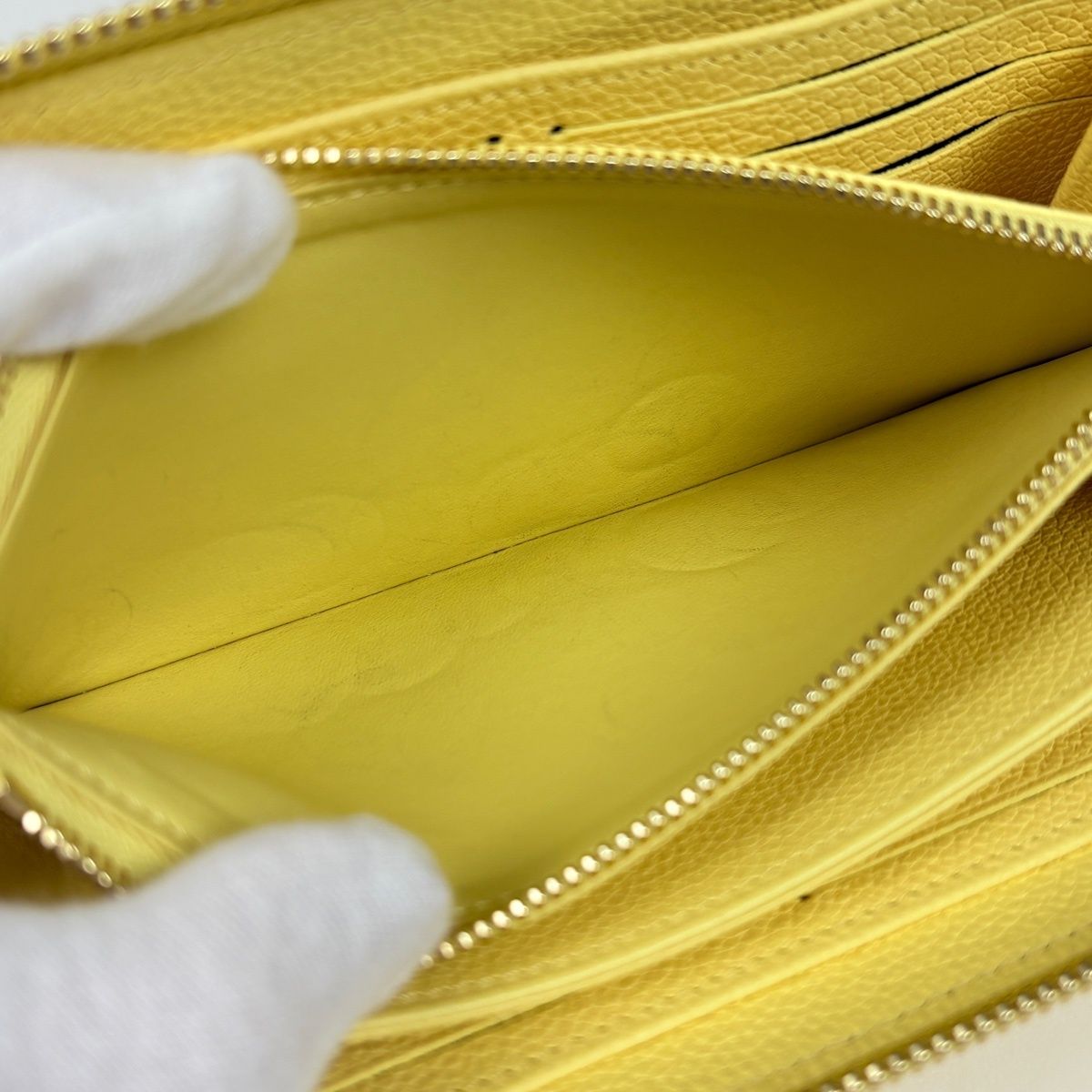 Louis Vuitton Zippy Wallet Monogram Empreinte Yellow — view 5