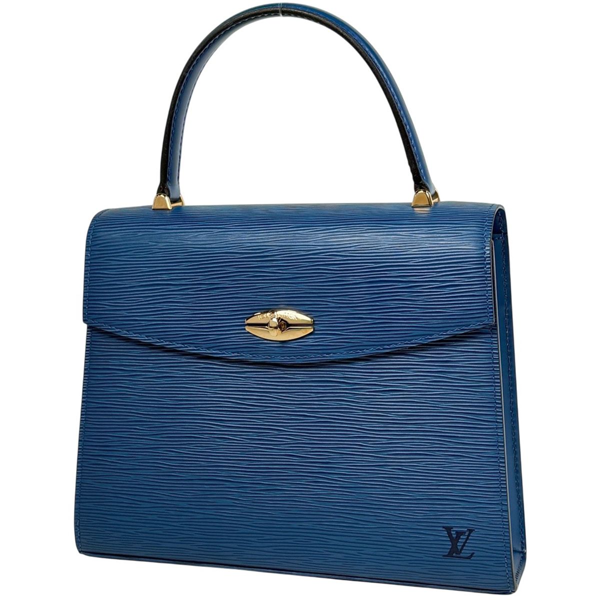 Louis Vuitton Malesherbes Handbag Epi Toledo Blue