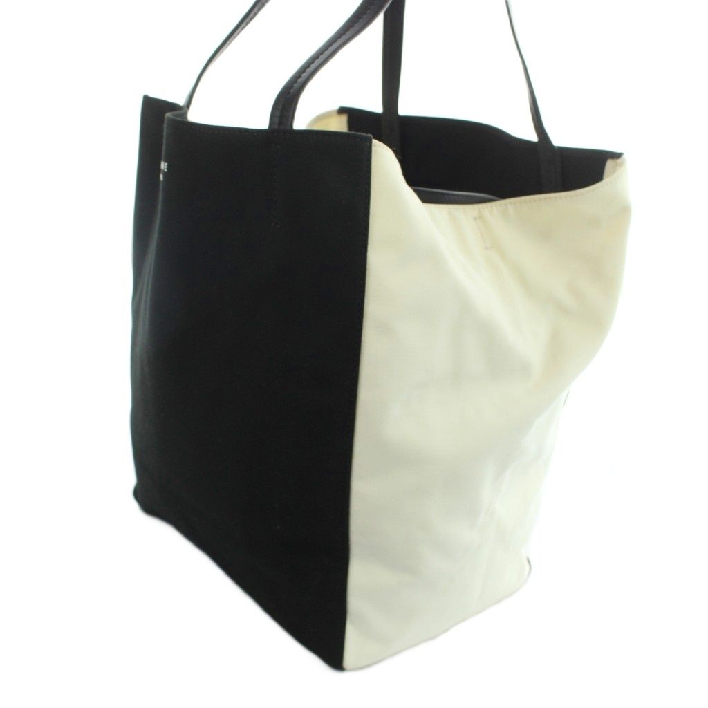 Celine Cabas Phantom Tote Canvas Contrast Bicolor Black White — view 3