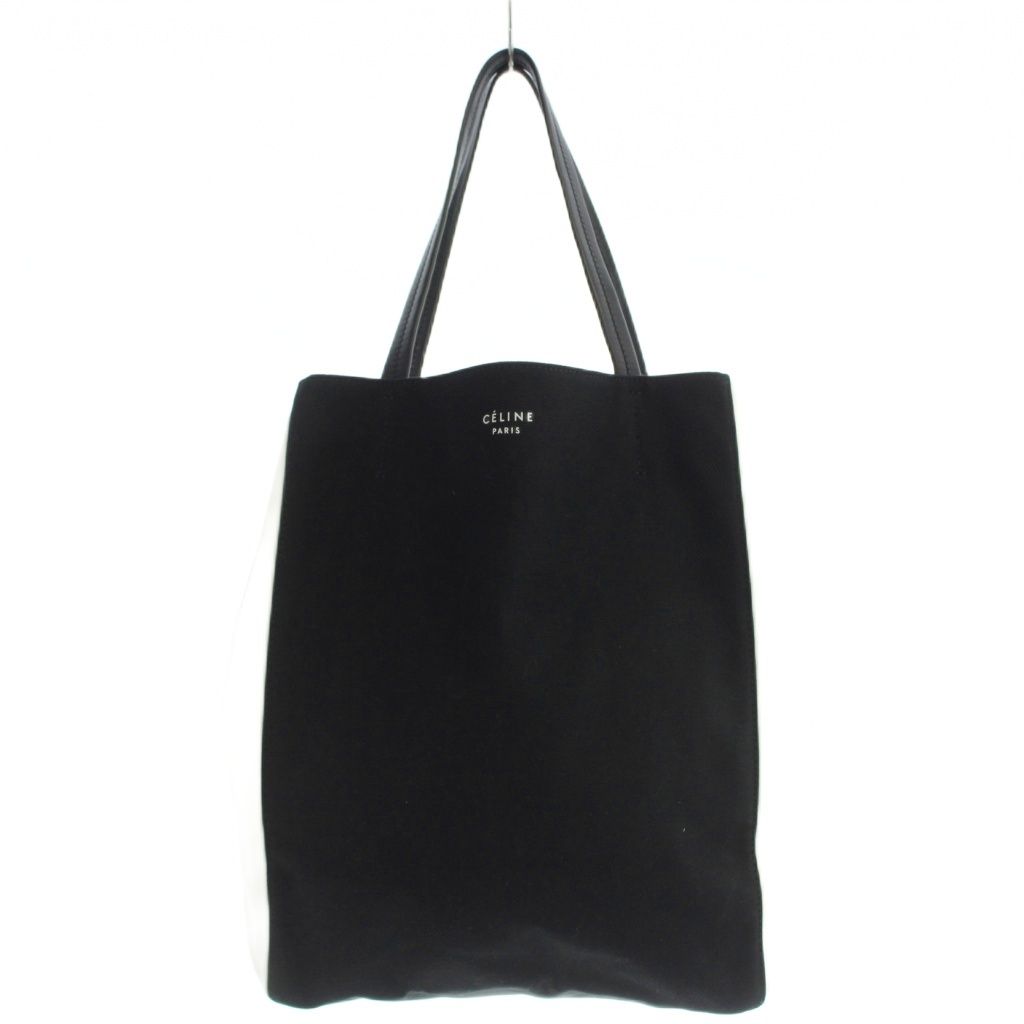 Celine Cabas Phantom Tote Canvas Contrast Bicolor Black White