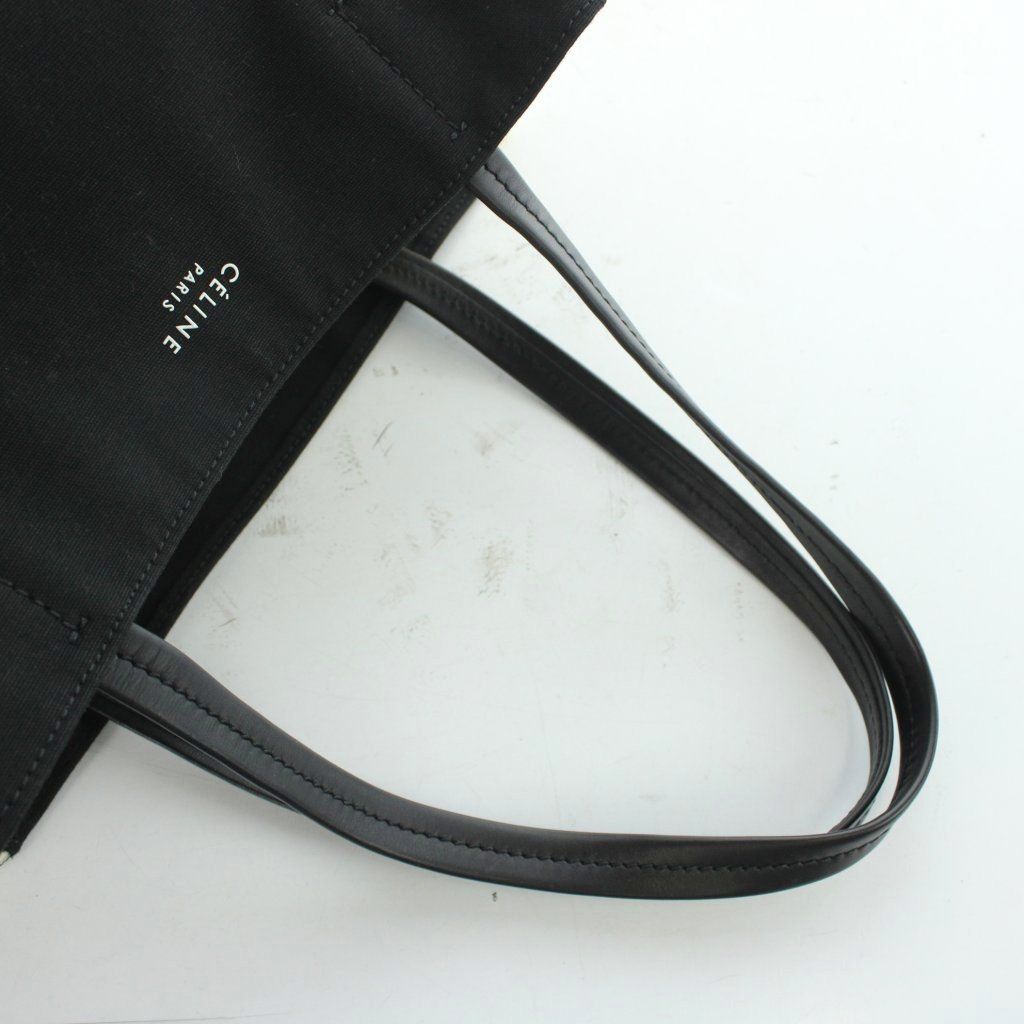 Celine Cabas Phantom Tote Canvas Contrast Bicolor Black White — view 6