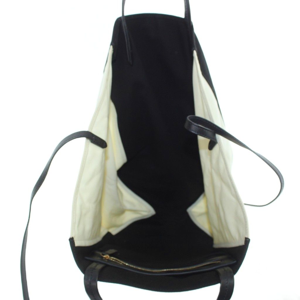 Celine Cabas Phantom Tote Canvas Contrast Bicolor Black White — view 5