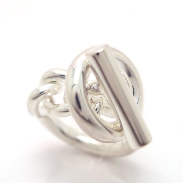 Hermes Croisette GM Ring 925 Sterling Silver 53 Chain and Paper Purchased in — view 5