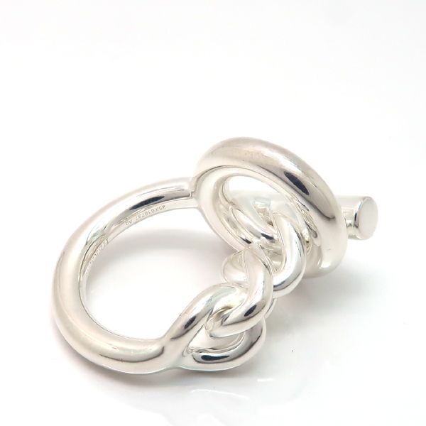 Hermes Croisette GM Ring 925 Sterling Silver 53 Chain and Paper Purchased in — view 4