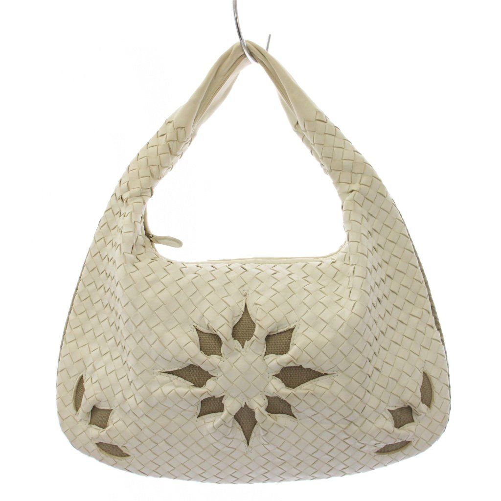 Bottega Veneta Intrecciato Hobo Handbag Leather White KH — view 2