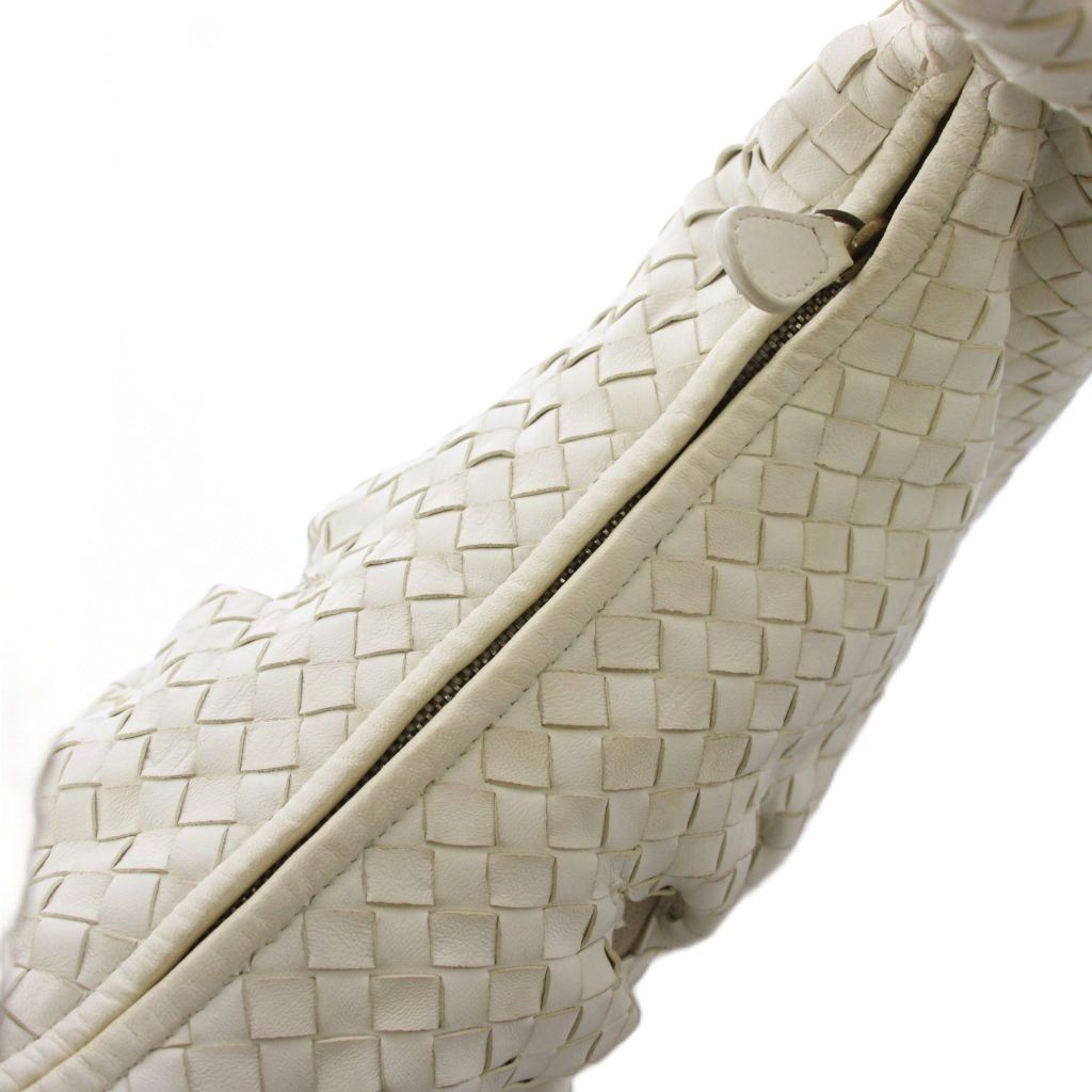 Bottega Veneta Intrecciato Hobo Handbag Leather White KH — view 6