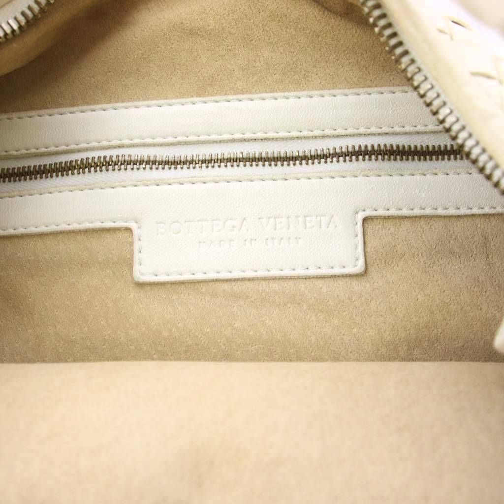 Bottega Veneta Intrecciato Hobo Handbag Leather White KH — view 8