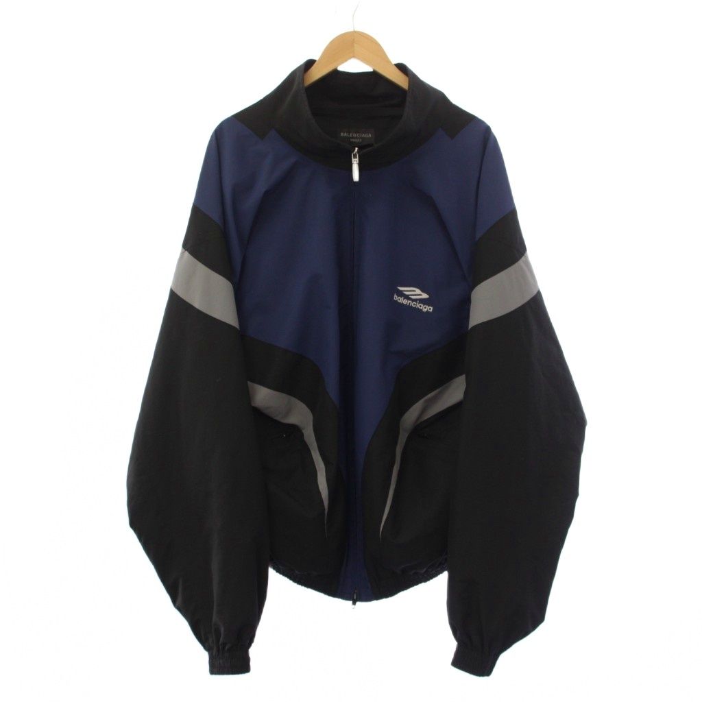 Balenciaga Sports Icon Off Shoulder Tracksuit Off Track Jacket S Navy Black