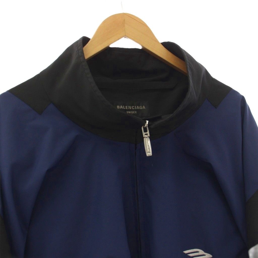 Balenciaga Sports Icon Off Shoulder Tracksuit Off Track Jacket S Navy Black — view 3