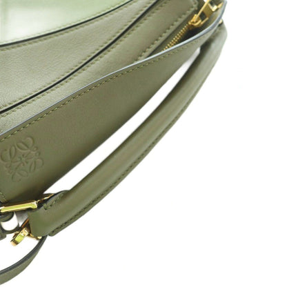 Loewe Puzzle Mini 2-Way One Handle Shoulder Bag Leather Anagram Logo Khaki BB — view 6