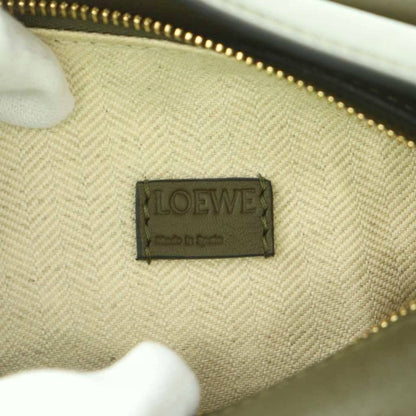 Loewe Puzzle Mini 2-Way One Handle Shoulder Bag Leather Anagram Logo Khaki BB — view 4