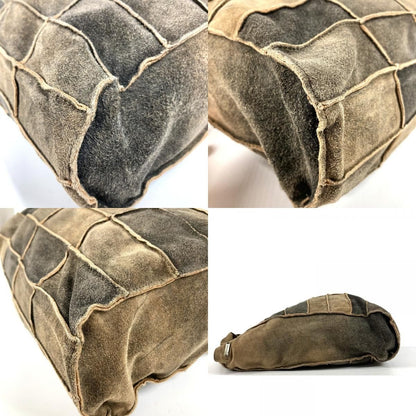 Chanel Shoulder Bag Suede Gray — view 8