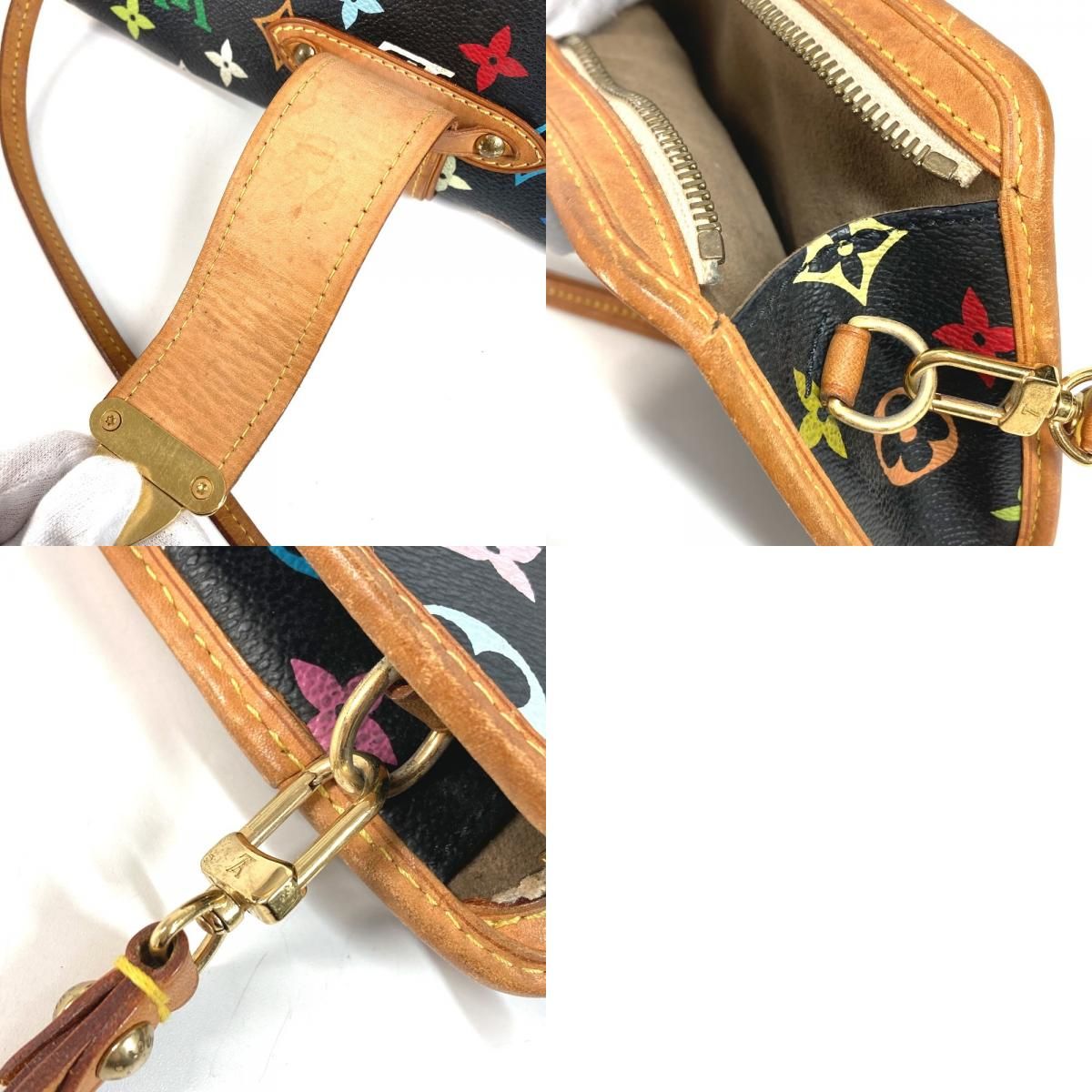 Louis Vuitton Shoulder Bag Charlie Monogram Multicolor Canvas Noir Black — view 9