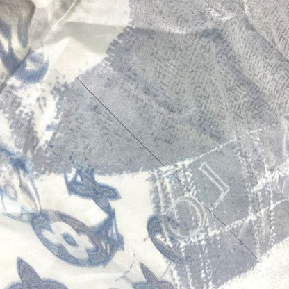 Louis Vuitton Scarf Logo Silk Blue — view 8
