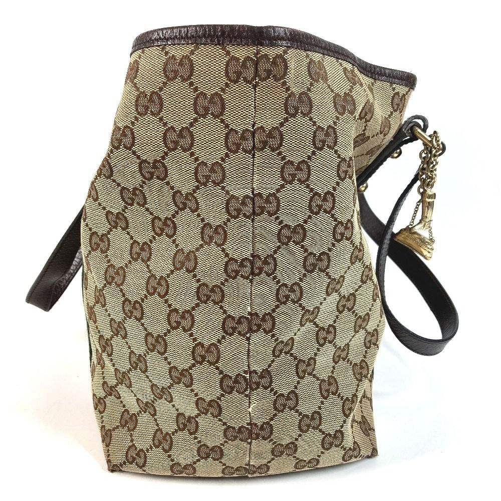 Gucci Shoulder Bag GG Logo Sherry Line Canvas Leather Beige — view 4