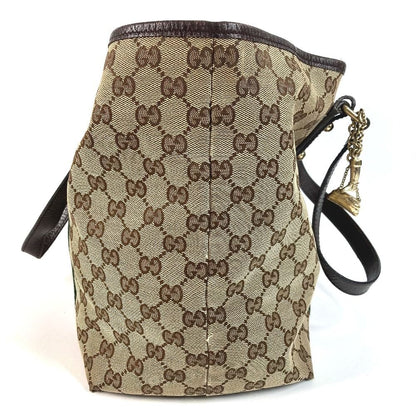 Gucci Shoulder Bag GG Logo Sherry Line Canvas Leather Beige — view 4