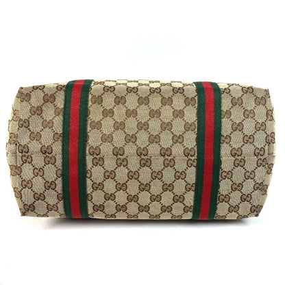 Gucci Shoulder Bag GG Logo Sherry Line Canvas Leather Beige — view 5