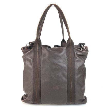 Hermes Shoulder Bag Caravan Vertical MM Leather Brown — view 2