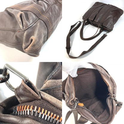 Hermes Shoulder Bag Caravan Vertical MM Leather Brown — view 7