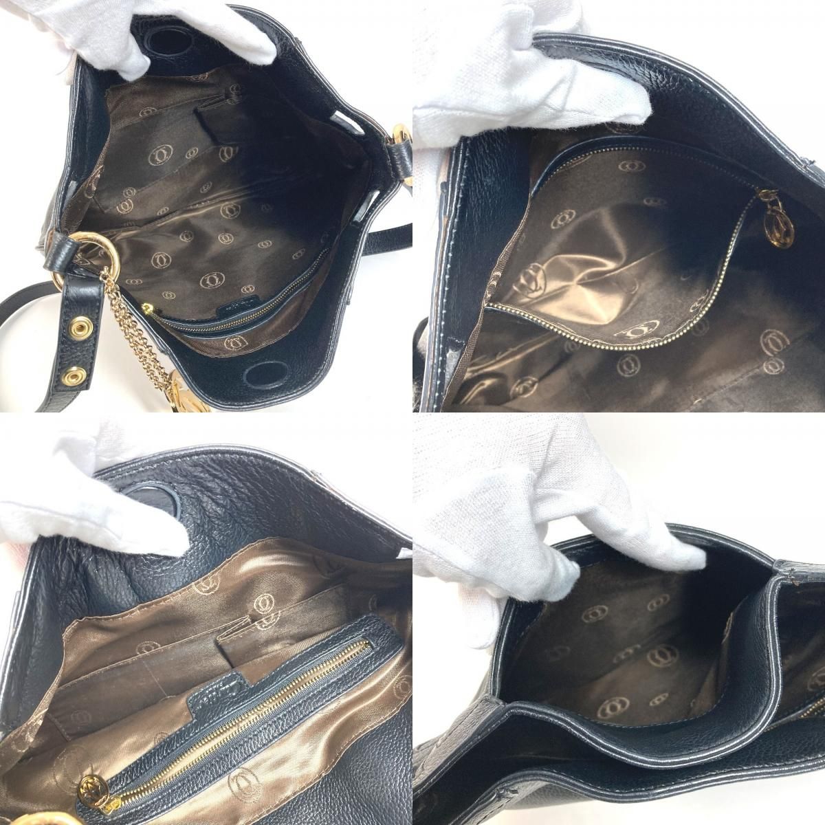 Cartier Shoulder Bag Multi Ero Logo Leather Black — view 8