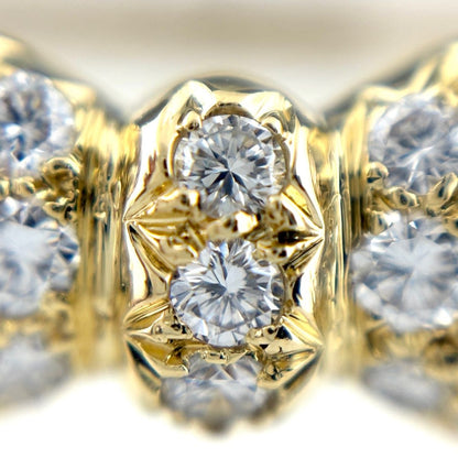 Van Cleef & Arpels Ribbon Motif Ring YG Yellow Gold Pave Diamond 750 18k — view 2
