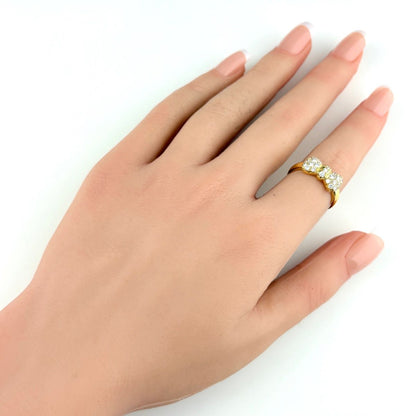 Van Cleef & Arpels Ribbon Motif Ring YG Yellow Gold Pave Diamond 750 18k — view 8