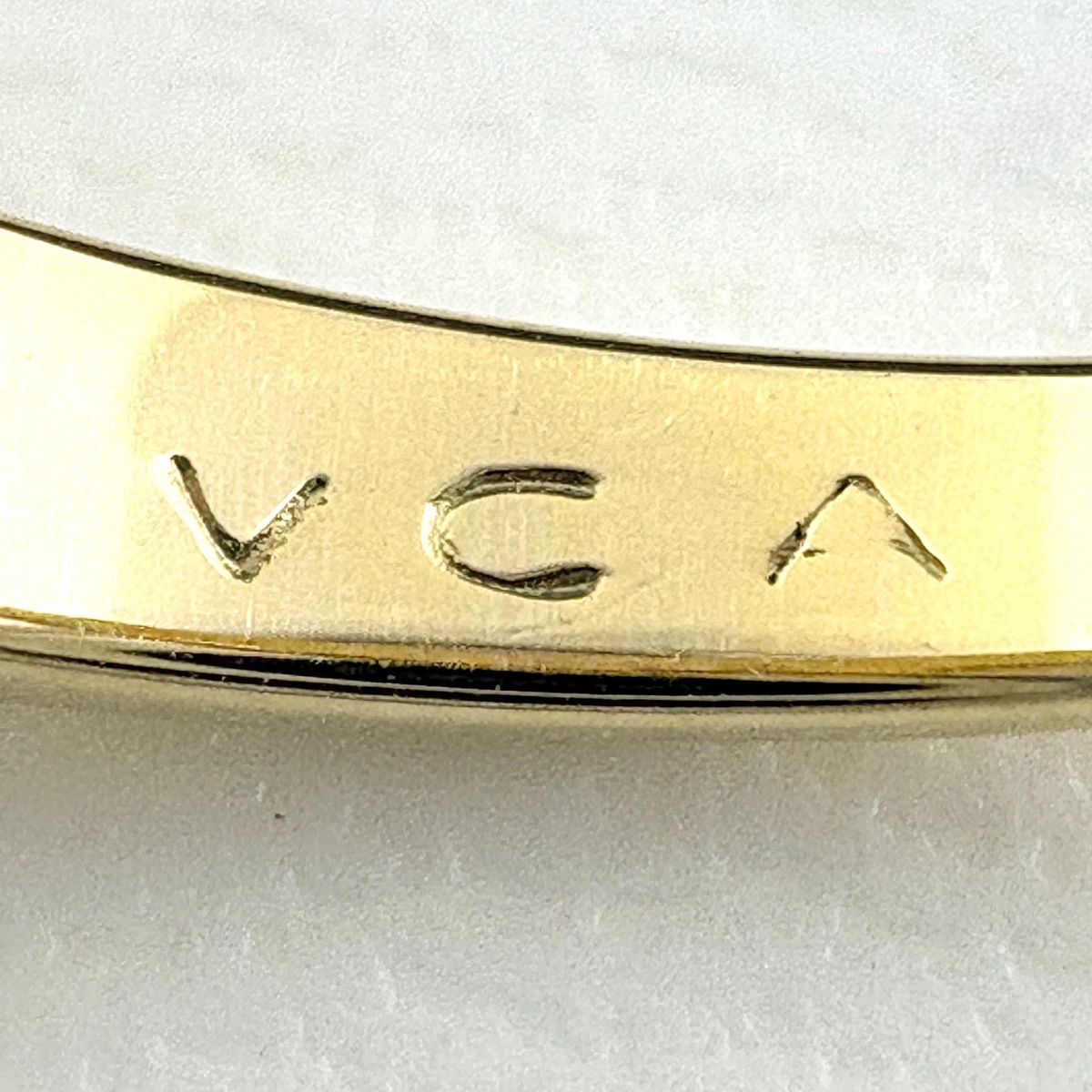 Van Cleef & Arpels Ribbon Motif Ring YG Yellow Gold Pave Diamond 750 18k — view 9