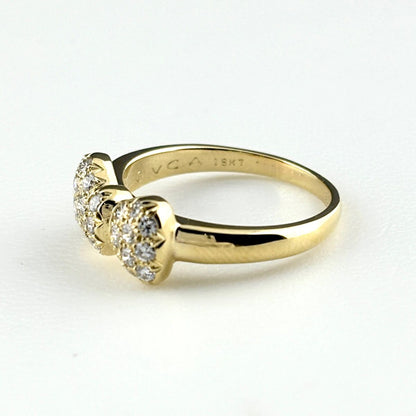 Van Cleef & Arpels Ribbon Motif Ring YG Yellow Gold Pave Diamond 750 18k — view 5