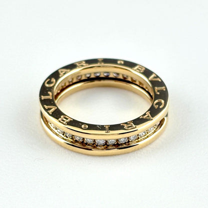 Bvlgari B-zero One Ring YG Yellow Gold Pave Diamond — view 3