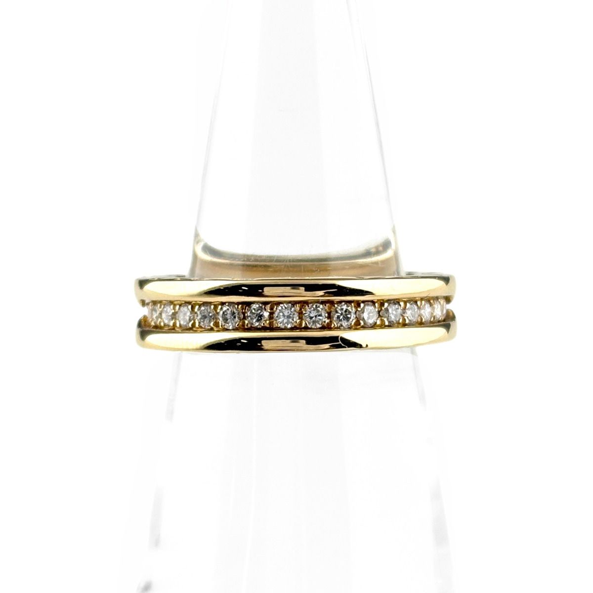 Bvlgari B-zero One Ring YG Yellow Gold Pave Diamond