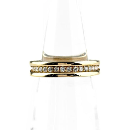 Bvlgari B-zero One Ring YG Yellow Gold Pave Diamond