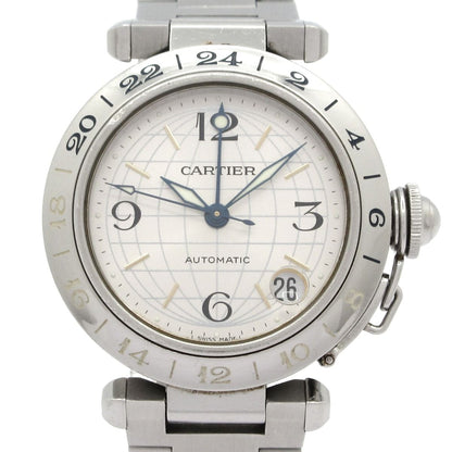 Cartier Watch Pasha C Meridian GMT Boys SS Silver