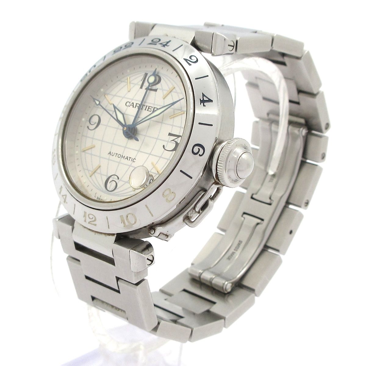 Cartier Watch Pasha C Meridian GMT Boys SS Silver — view 2
