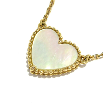 Van Cleef & Arpels Necklace Lucky Alhambra Heart 18k Yellow Gold Mother of Pearl
