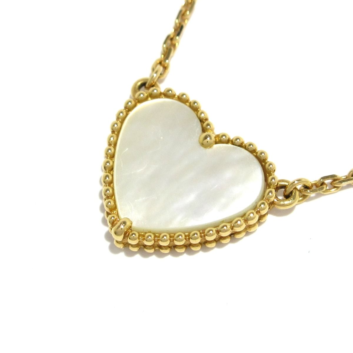 Van Cleef & Arpels Necklace Lucky Alhambra Heart 18k Yellow Gold Mother of Pearl — view 3