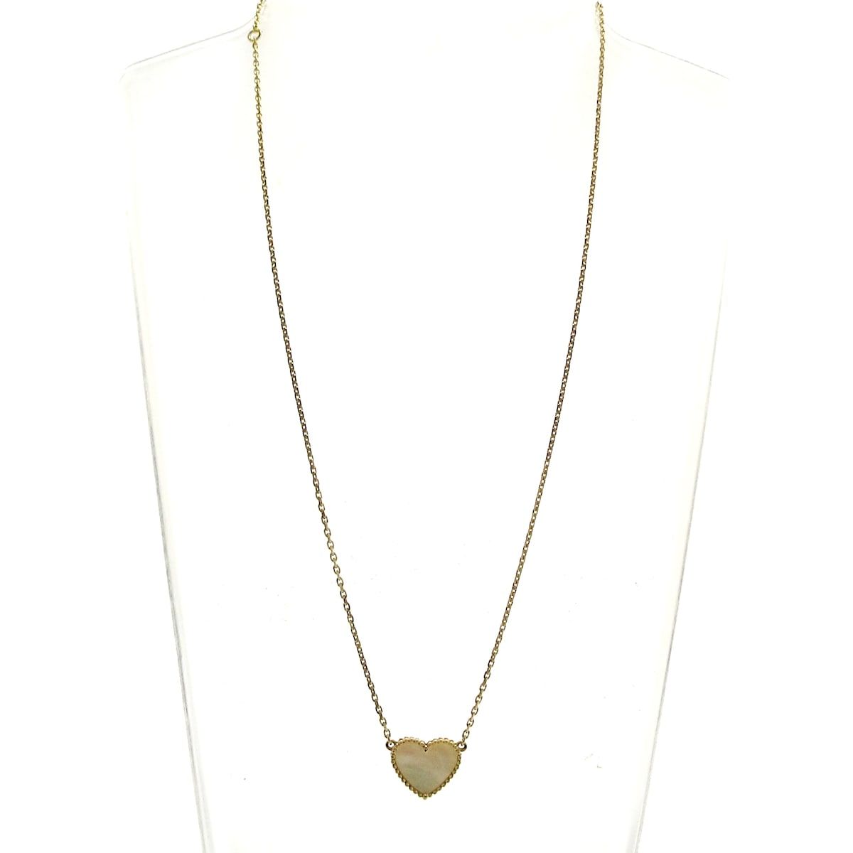 Van Cleef & Arpels Necklace Lucky Alhambra Heart 18k Yellow Gold Mother of Pearl — view 2