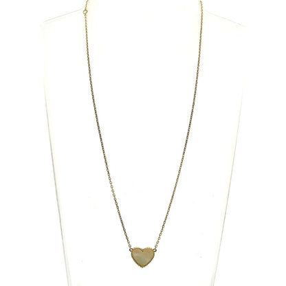 Van Cleef & Arpels Necklace Lucky Alhambra Heart 18k Yellow Gold Mother of Pearl — view 2