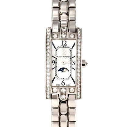 Harry Winston Avenue C Mini Moon Phase WG D WG Quartz Watch