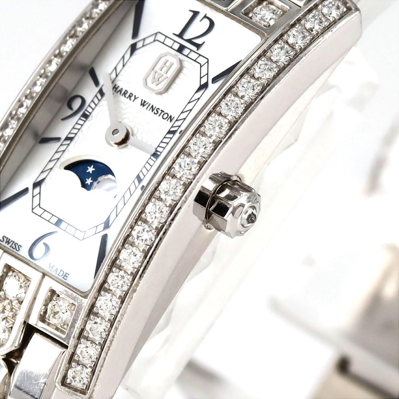 Harry Winston Avenue C Mini Moon Phase WG D WG Quartz Watch — view 3