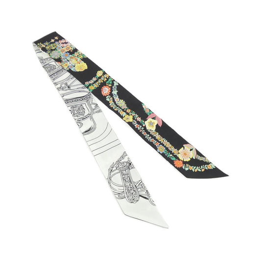 Hermes Brides de Gala en Fleurs Twilly Scarf