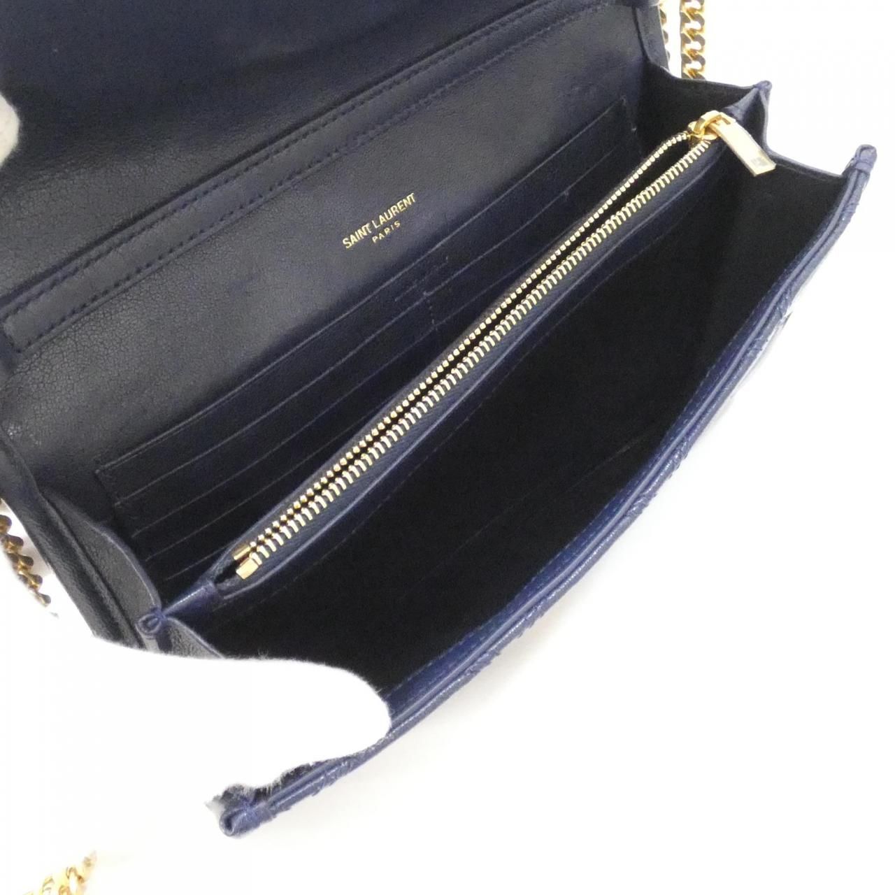 Saint Laurent Chain Shoulder Bag Blue — view 8