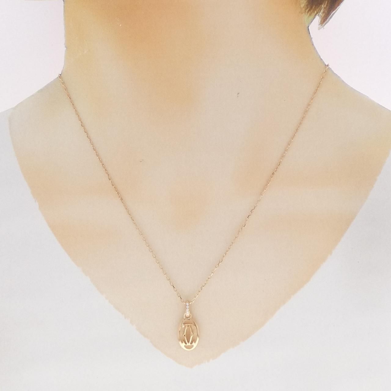Cartier Logo Necklace Gold — view 6