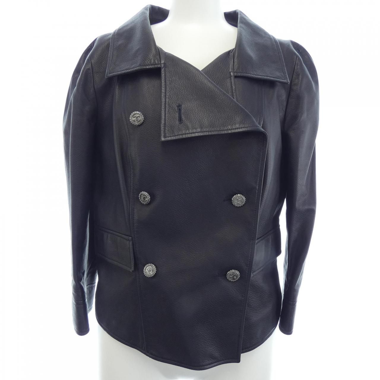 Chanel Leather Jacket Black