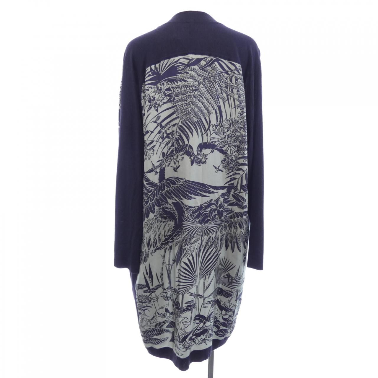 Hermes Long Cardigan Navy — view 2