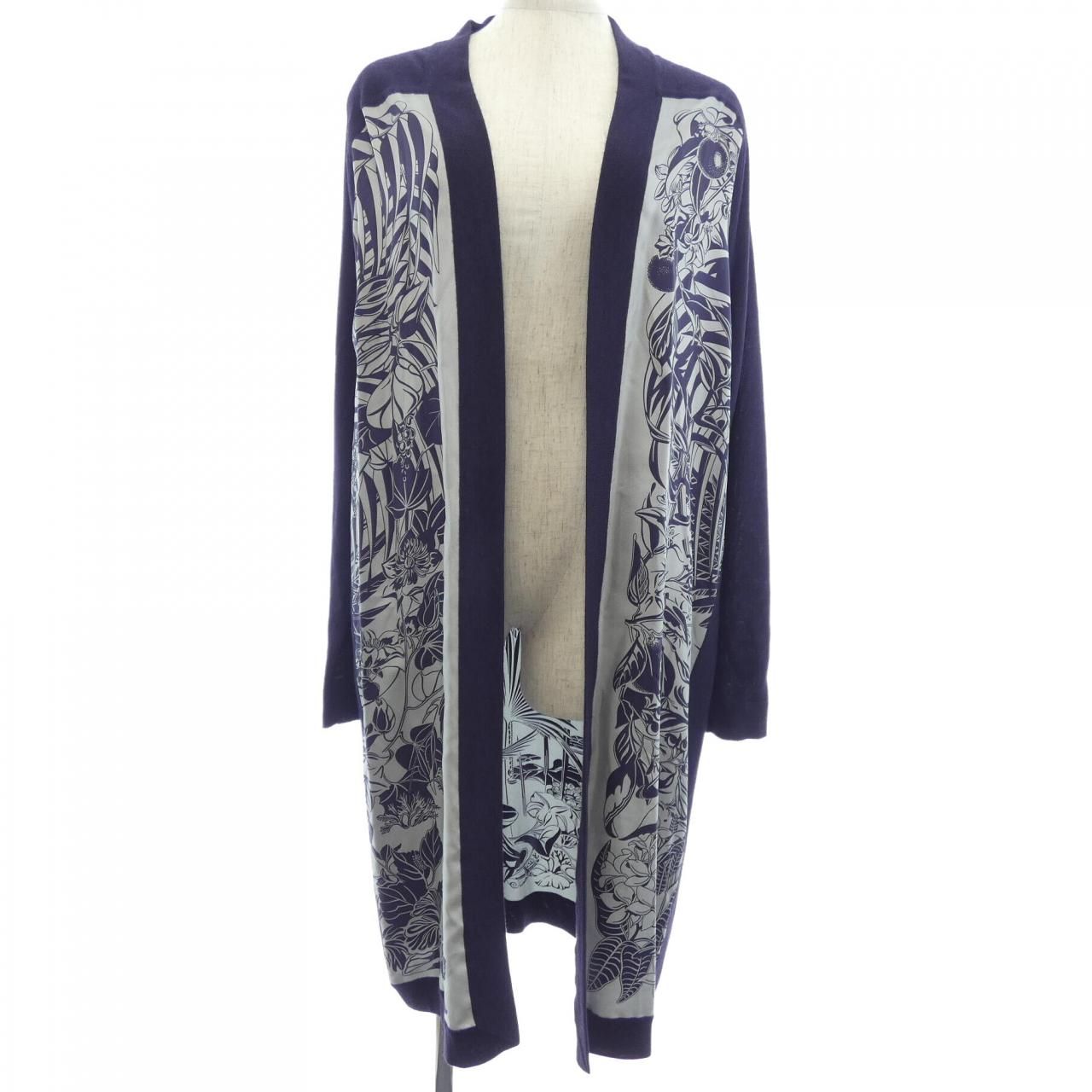 Hermes Long Cardigan Navy